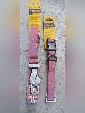 NWT • CARHARTT Collar (MED) & Matching Leash (LG) • Pink